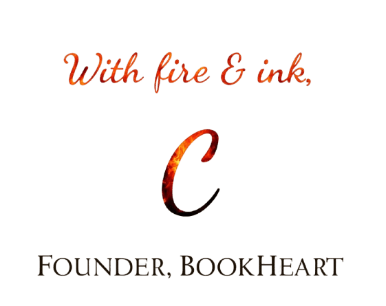 Signature - With fire and ink, C, Founder of BookHeart